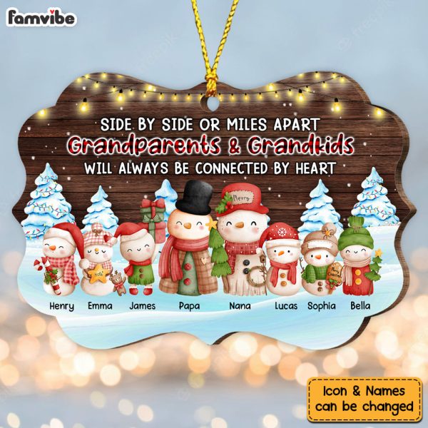 Personalized Christmas Grandparents And Grandkids Snowman Benelux Ornament SB274 23O53 Discount - Image 3
