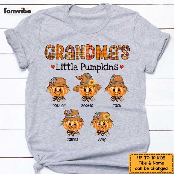 Personalized Scarecrow Happy Fall Grandma T Shirt AG261 58O47 Supply - Image 4