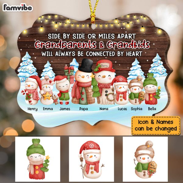 Personalized Christmas Grandparents And Grandkids Snowman Benelux Ornament SB274 23O53 Discount - Image 5