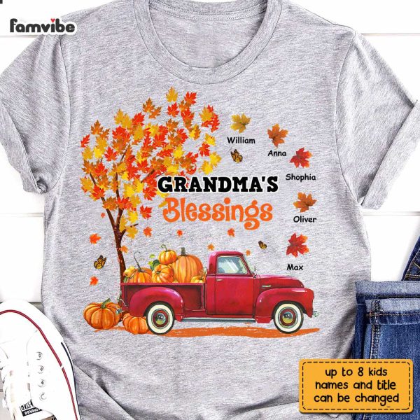 Personalized Grandma Fall Truck T Shirt AG301 30O28 For Cheap - Image 2