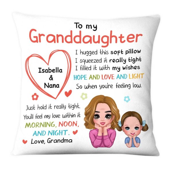 Personalized Granddaughter Hug This Pillow OB132 30O28 Online Hot Sale