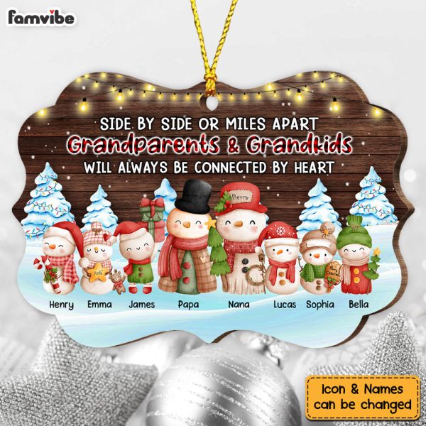 Personalized Christmas Grandparents And Grandkids Snowman Benelux Ornament SB274 23O53 Discount - Image 2