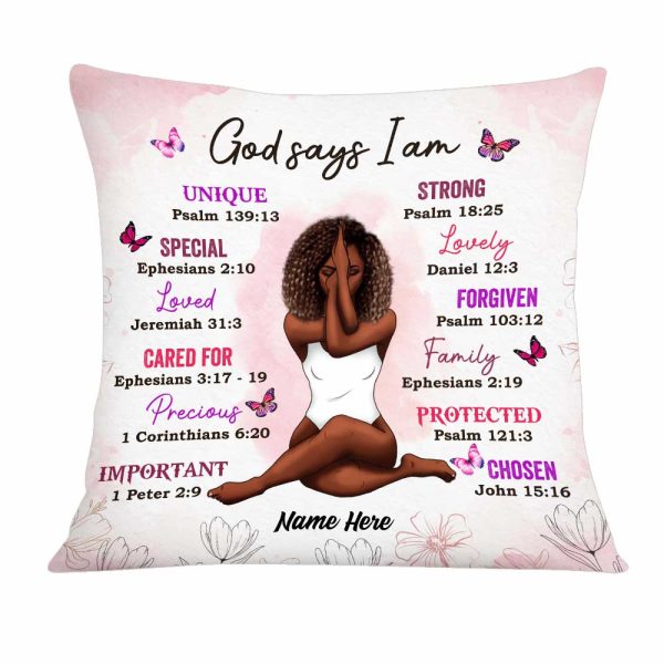 Personalized God Says Daughter Floral Pillow AG295 32O34 For Cheap