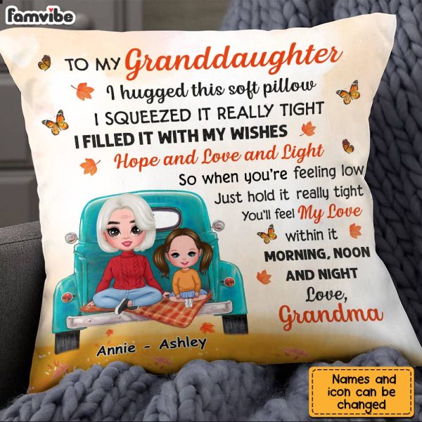 Personalized Granddaughter Hug This Pillow AG233 85O28 Online now - Image 5